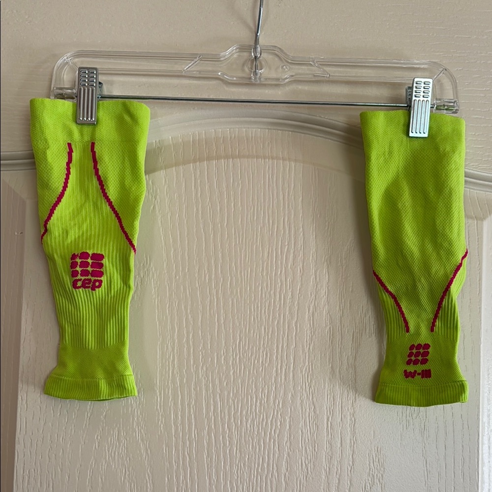 CEP Neon Yellow Compression Sleeves Size III